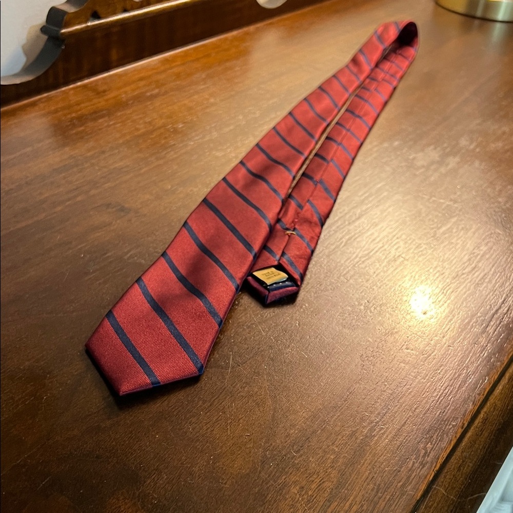 Classic Striped Red and Blue Tie
